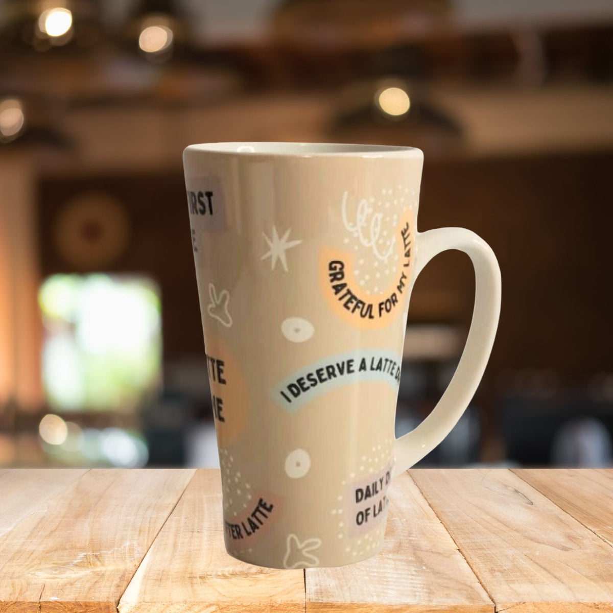 Latte Time 17 oz Full Wrap Mug - Eventwisecreations