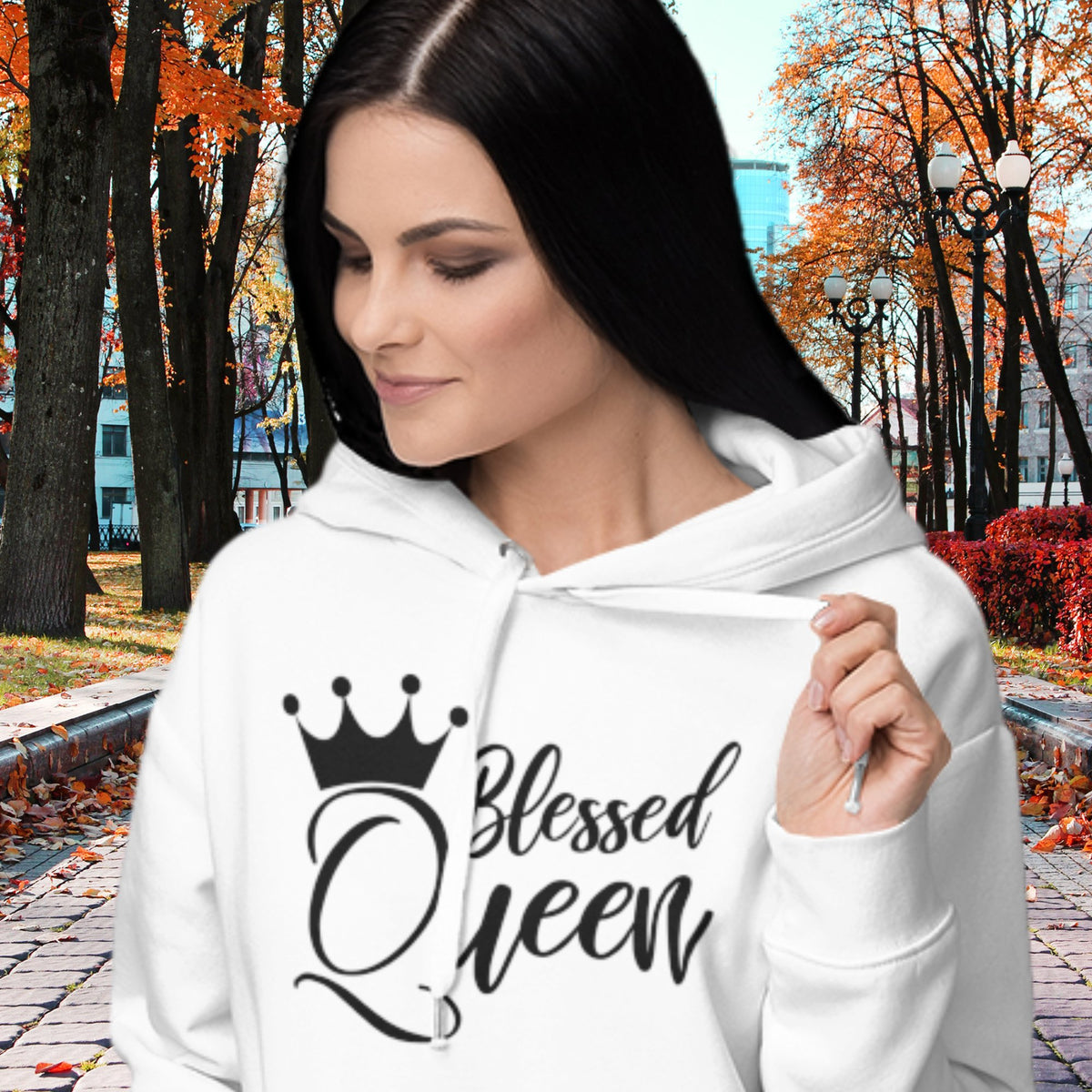 Blessed Queen Hoodie For Women Womens Gift, Birthday - Eventwisecreations