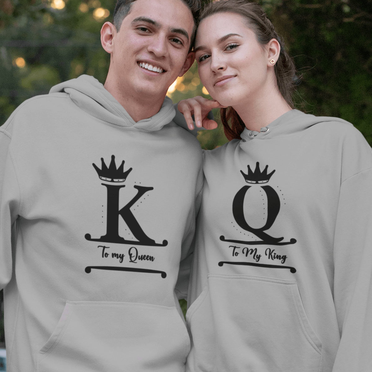 King To My Queen Couples Hoodie - Eventwisecreations